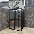 thumbnail image 2 of Jaula Exterior para Gatos – Catio de Madera – Techo Impermeable – 2 Plataformas y Hamaca – Ventana Entrable – Múltiples Gatos – Patio, Jardín, Balcón o Interior, 2 of 7