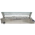 thumbnail image 3 of INTBUYING 4-Pan Food Warmer Commercial Buffet Food Warmer Stainless Steel Steam Table Restaurant Canteen Food Heater 1/2*6"*4 Pans, 3 of 9