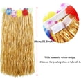 thumbnail image 5 of 14 Pack Hula Skirt Costume Kit for Hawaii Luau Party, 2-Person Set Dancing Hula with 32in Grass Skirt, Hawaiian Lei, Hibiscus Hair Clip, Pineapple Sunglasses for Adults, 5 of 7