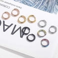 thumbnail image 5 of Women earring girl stud ear drop 1 pair 8/10/12/14/16/18/20mm stainless steel hoop men cartilage gold ear piercing--18mm--Gold--Product code 83344 18mm Gold, 5 of 5
