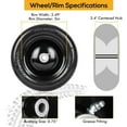 thumbnail image 6 of WEIZE Flat Free 11x4.00-5 Lawn Mower Tire with Wheel Universal Fit Assembly, 3.4"-4"-4.5"-5" Centered Hub, 3/4" or 5/8" or 1/2"Bushings, 11x4-5 Tractor Turf Tire, 300lbs Capacity, Set of 2, 6 of 8