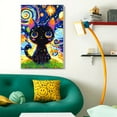 thumbnail image 5 of QUITEDEW Black Cat Paint by Numbers Kits for Adults,DIY  Oil Painting on Canvas with Frame,Gift and Decor 8x12 Inch, 5 of 8