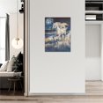 thumbnail image 2 of White Horse Wall Art Starry Night Beach Pictures wall Decor Abstract Horse Oil Painting Canvas Prints Modern Coastal Artwork Decorations Framed for Bathroon Living Room Bedroom Office 12 x 16 inch, 2 of 5