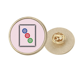 thumbnail image 1 of Broche de oro metálico circular Mahjong Circle puntos 3 Unbranded 2.7 cm, 1 of 3