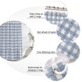 thumbnail image 3 of Vintage Blue Check Bathroom Shower Curtains with 12 Hooks Polyester Waterproof Shower Curtain for Stalls and Bathtubs Buffalo Plaid Farmhouse Country Stripe Decorative Bathroom Curtain 48x72 Inches, 3 of 9