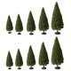 thumbnail image 2 of Miniature Tree Models For DIY Lovers And Model Enthusiasts In Green Color 4X10Cm Size For Sand Table Landscaping 10Pcs, 2 of 3
