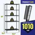 thumbnail image 3 of Estantes de almacenamiento Romorgniz ajustables de metal, 5 niveles, 1010 libras, 3 of 9