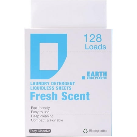 EARTHZEROPLASTIC method laundry detergent| ecos Laundry detergent sheets| laundry detergent|hypoallergenic laundry detergent |sensitive skin laundry detergent |laundry sheets 128 loads...