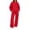 *Red, variant on ClodeEU Women 2 Piece Casual Outfit ,Crew Neck Long Sleeve Sweatshirt and Wide Leg Pants Set Army Green,Women's Plus L