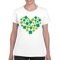 thumbnail image 2 of Shamrock Heart Lucky Clover St. Patricks Day Design Women's T-shirt, 2 of 3