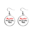 thumbnail image 1 of Against Keyboard Man Ear Dangle Silver Drop Earring Jewelry Woman, 1 of 3