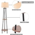 thumbnail image 4 of Maxax 65" Tripod Floor Lamp with Shelf, 3-Way Dimmable Standing Lamp with Oatmeal Fabric Shade for Living Room, Bedroom, Office, 4 of 6