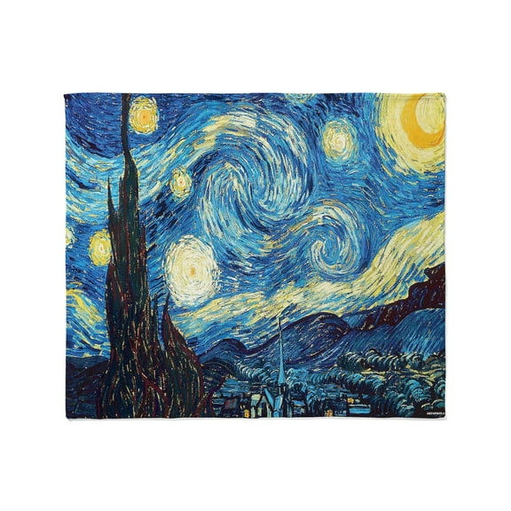 CafePress - Starry Night Van Gogh Throw Blanket - Soft Fleece Throw Blanket, 50"x60" for All Ages