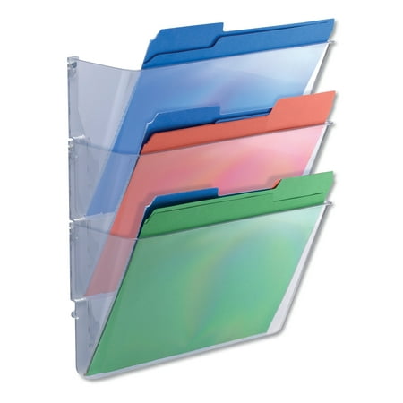 Universal 3 Pocket Wall File Starter Set, Letter, Clear (Best File Hider For Android)