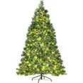 thumbnail image 6 of LAZY BUDDY 8FT Artificial Christmas Tree with 1000 Tips and 400 Warm White Lights, Prelighted Snow Flocked Pine Tree, Metal Stand for Office Home Store Party Holiday Decor, 6 of 14