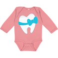 thumbnail image 3 of Inktastic Tooth with a Bow Boys or Girls Long Sleeve Baby Bodysuit, 3 of 5
