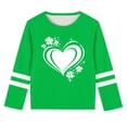 thumbnail image 2 of Bnwani St. Patricks Day Long Sleeve Toddler T Shirt Crew Neck Casual Fashion Cute Printed Tops, 2 of 5