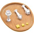 thumbnail image 1 of 3Pcs Plunger Cutter Set for Cake Decorating, Spring-Loaded Fondant Cookie Mold, Heart/Star/Square/Round Sugar Craft Press, DIY Baking Tools for Christmas, 1 of 8