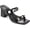 Black, variant on Womens Kirian Open Square Toe Block Heel Sandals