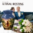 thumbnail image 4 of JAGASY Teddy Bear Urn for Human Ashes Keepsake - Fireflies Forest Trees Decorative Urns for Couple - Blue Small Urn for Ashes Adult Male - Mini Memorial Urns for Husband & Wife - (3 Inch), 4 of 7