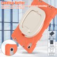 thumbnail image 5 of iPad 10th Generation 10.9 Inch Case 2022, TECH CIRCLE Heavy Duty Shockproof Rugged Protective Rotating Stand Case with Pencil Holder Handle Grip Kids Case for Apple iPad iPad 10th Gen 2022, Orange, 5 of 7