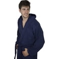 thumbnail image 4 of Peignoir à Capuche pour Hommes en Coton Éponge avec Col Châle, 4 of 7