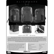 Alienware Pro - Notebook Carrying Backpack - 17.1 - Black, Dark Gray, Heathered Gray - For Alienware M15, M15x, M17, M17x, M17x Mlk, M17xr2, M17xr3, M17xr4, M17xr5