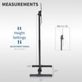 thumbnail image 2 of 50 inch Tall TV Floor Stand with Height Adjustable for 13 to 65 inch Screens up to 44 lbs, LCD LED OLED 4K Smart Flat and Curved Monitor Panels for Dorm, Apartment, Black, 2 of 5