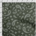 thumbnail image 3 of Soimoi Asian Paisley Print, Poly Taffeta Fabric, Decor Sewing Fabric by The Yard 56 Inch Wide, Decorative Fabric for Outdoor Upholstery, Umbrellas and Home Accents, Green, 3 of 5