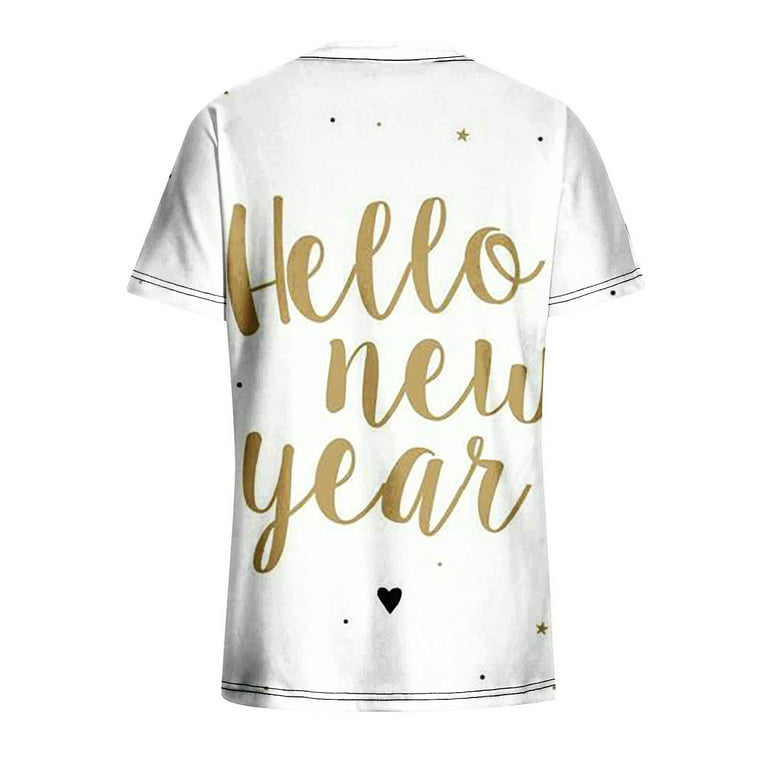 CYMMPU Girls' Happy 223 Tops New Year's Day Holiday Tops Casual