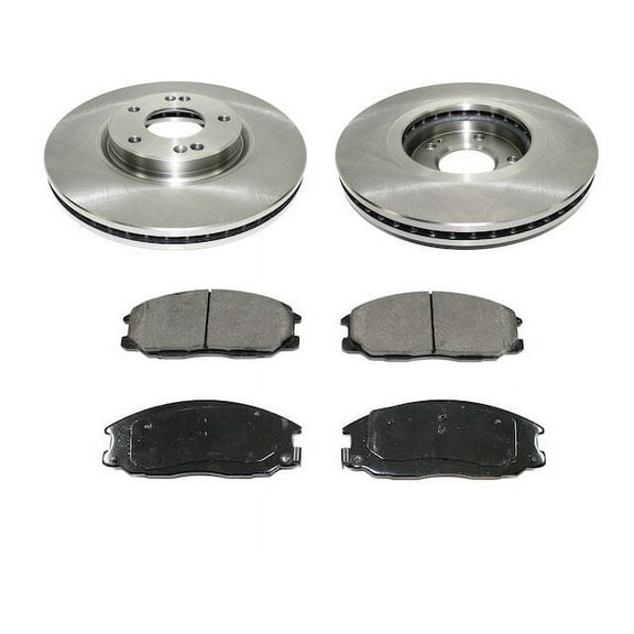 Front Brake Pad and Rotor Kit - Compatible with 2004 - 2006 Kia Amanti 2005