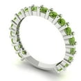 thumbnail image 2 of 1.26 ctw Wedding Band for Women - 18K White Gold Natural Peridot Stackable Eternity Ring, 2 of 6