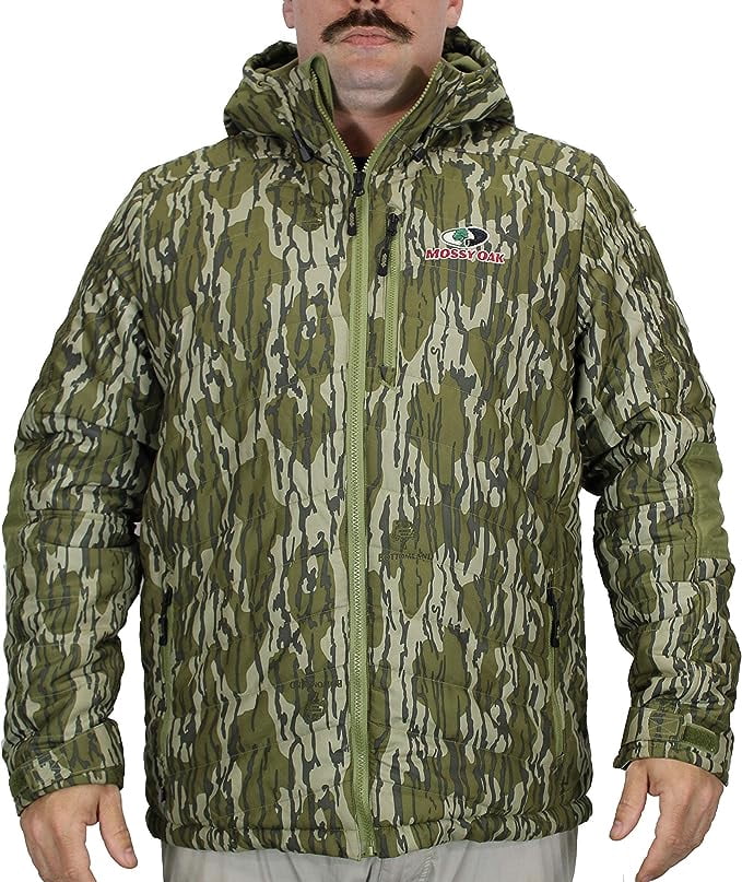 Paramount Outdoors EHG Elite Engineered Hunting Gear Rainier Late Season Primaloft Silver Down Insulated Camo Winter Hunting Jacket (Mossy Oak Bottomland)