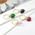 thumbnail image 4 of Fashion Multicolor Heart shaped Crystal Earrings Pendant Light Luxury Creative Earrings, 4 of 4
