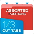 thumbnail image 2 of Pendaflex Interior File Folders 1/3 Cut Top Tab Letter Red 100/Box 421013RED, 2 of 6
