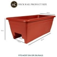 thumbnail image 2 of The HC Companies Deck Railing Planter Box with Removable Drain Plugs, 24", Clay, 2 of 4