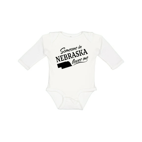 Inktastic Someone in Nebraska Loves Me Boys or Girls Long Sleeve Baby Bodysuit