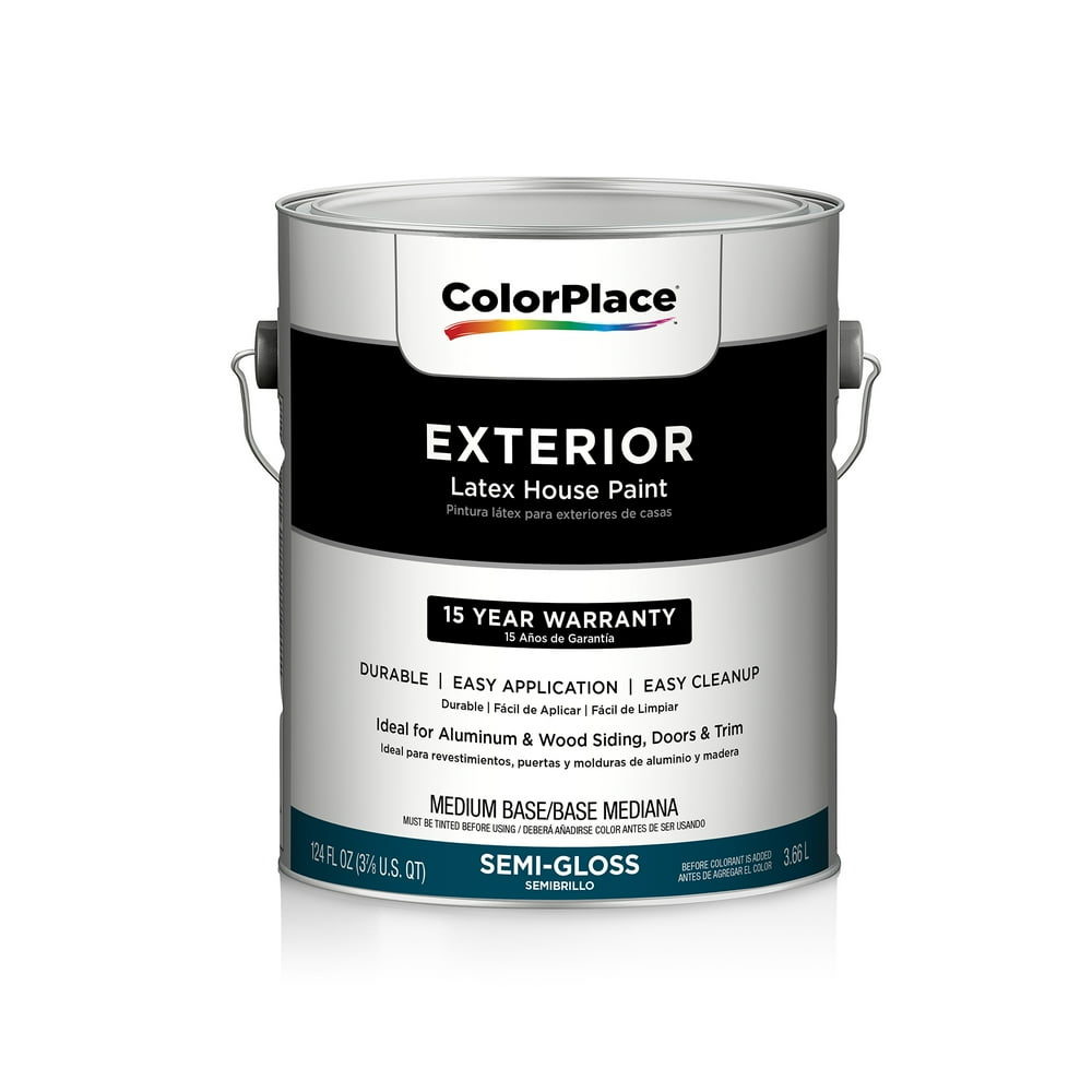 ColorPlace Exterior SemiGloss Paint, Medium Base, 1 Gallon Walmart