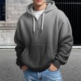 thumbnail image 2 of CONROSES Mens Hoodies Gradient Color Hoodie for Men Long Sleeve Half Zip Pullover Hooded Sweatshirt Soft Fall Winter Sweatshirts With Pocket, 2 of 5