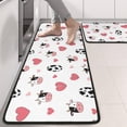 thumbnail image 2 of Kitchen Rugs Sets Of 2,White Cow Heart Egg Pattern Anti Fatigue Kitchen Mat Rugs Non Slip Washable,Decorative Kitchen Floor Mats for Kitchen,Sink,Laundry,17"x47"+17"x47", 2 of 5