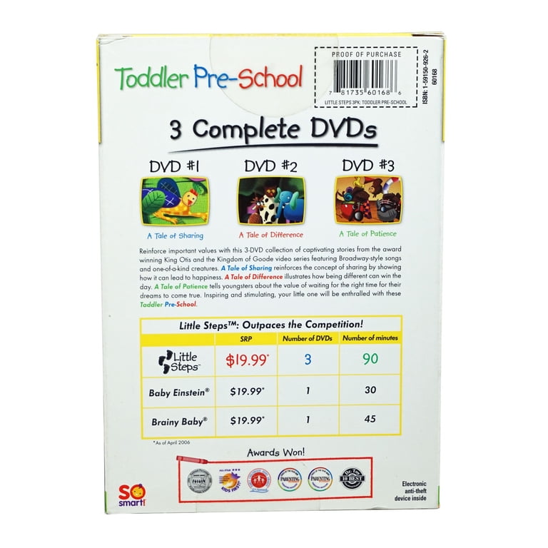 Little Steps Toddler Pre-School 3 King Otis DVD Set - A Tale of