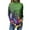 Army Green #049, variant on Mardi Gras Shirts for Women Feathers Print Mask Print Mock Neck Tunic Tops Sparkly Long Sleeve Holiday Graphic Tee Black 2XL
