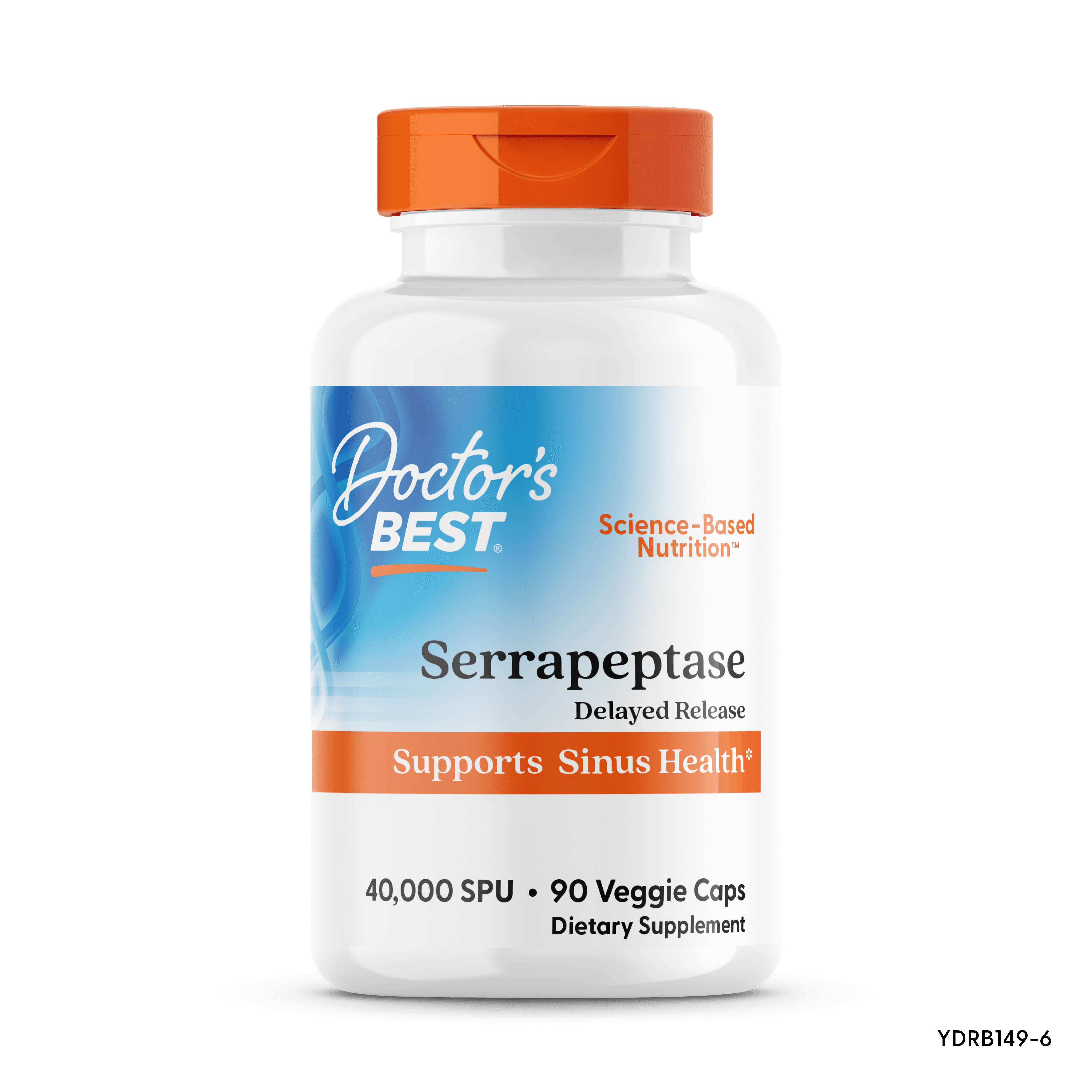 Doctor's Best Serrapeptase 120K SPU, 270 Veggie Caps, Sinus