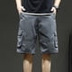 thumbnail image 5 of Pantalones Cortos Deportivos para Hombre con Bolsillos de Moda Casual Múltiples Bolsillos Pantalones Cortos, Algodón Sólido, 5 of 9
