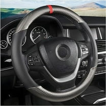 Carbon Fiber Car Steering Wheel Cover, Universal 15 inch Breathable Anti Slip Steering Wheel Covers, Car Interior Accessories for Men and Women, Fit for Most Car, Trucks, SVU