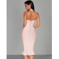 thumbnail image 2 of Womens Halter Fishtail Bandage Party Dress Elegant Wedding Guest Dress, 2 of 2