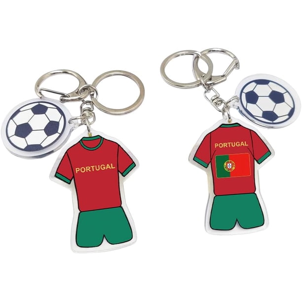 Yanonmyfd2026 World Cup Soccer Keychain - World Cup Pride Accessory, Football Fan Gift & Souvenir (2PCS),Portugal