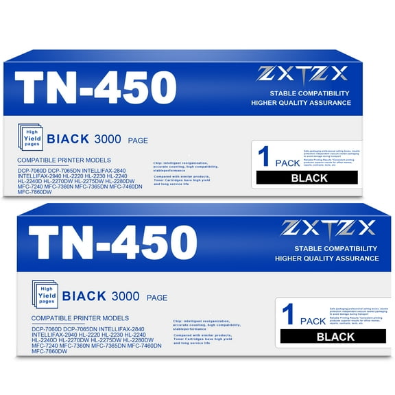 TN450 Toner Compatible for Brother TN450 TN420 Black Toner Cartridge Printer