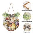 thumbnail image 2 of Various Birds Front Door Porch Decoration Hanging Sign with Artificial Green Plants and Bow for Home Outdoor Indoor, 2 of 7