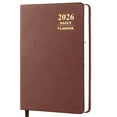thumbnail image 4 of Naler 2026 Daily Hourly Planner 5.7"x 8.3" - One Page a Day (12 Month),Hardcover A5 Weekly Monthly Diary Planner Agenda Notebook,Brown, 4 of 10